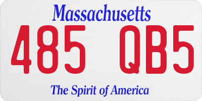 MA license plate 485QB5