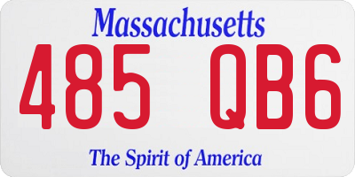 MA license plate 485QB6
