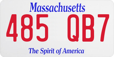 MA license plate 485QB7