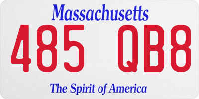 MA license plate 485QB8