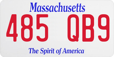 MA license plate 485QB9