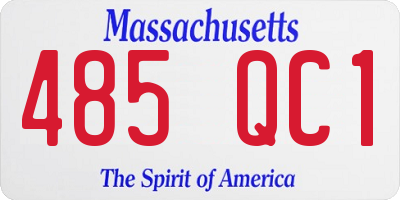 MA license plate 485QC1