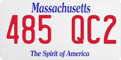 MA license plate 485QC2