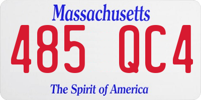 MA license plate 485QC4