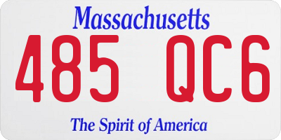 MA license plate 485QC6