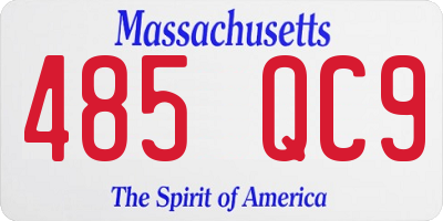 MA license plate 485QC9