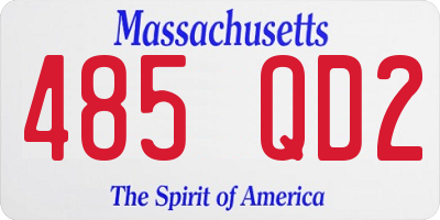 MA license plate 485QD2