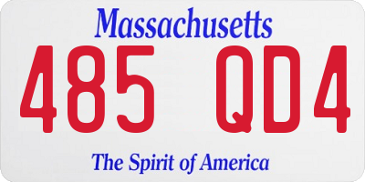 MA license plate 485QD4