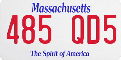MA license plate 485QD5