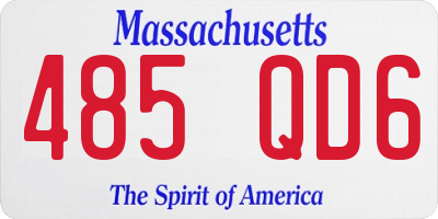 MA license plate 485QD6