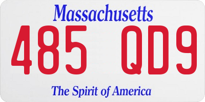 MA license plate 485QD9