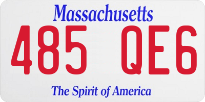 MA license plate 485QE6