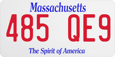 MA license plate 485QE9