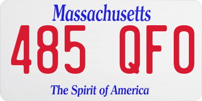 MA license plate 485QF0