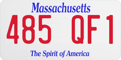 MA license plate 485QF1
