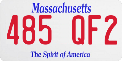 MA license plate 485QF2