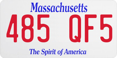 MA license plate 485QF5