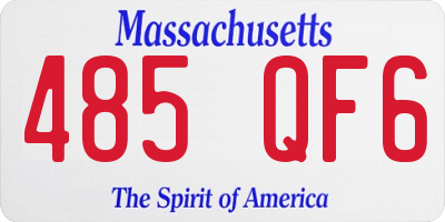 MA license plate 485QF6