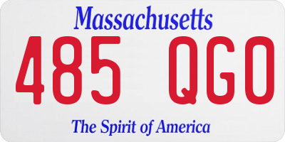 MA license plate 485QG0
