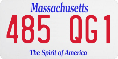 MA license plate 485QG1