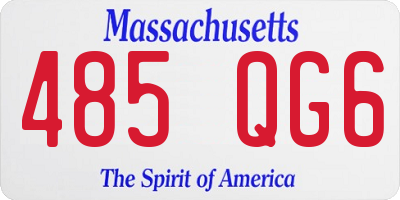 MA license plate 485QG6