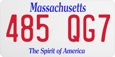 MA license plate 485QG7