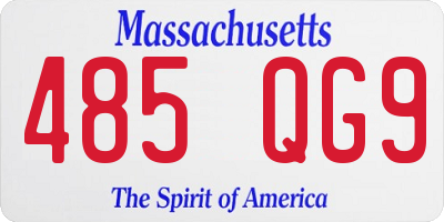 MA license plate 485QG9