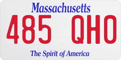 MA license plate 485QH0