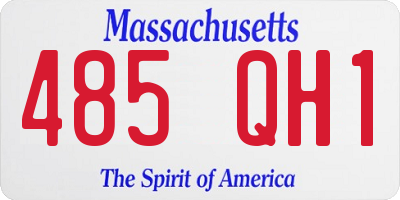 MA license plate 485QH1