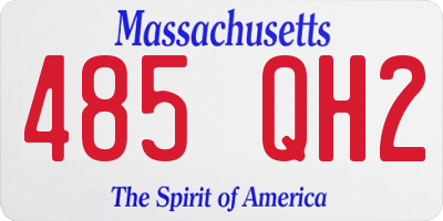 MA license plate 485QH2