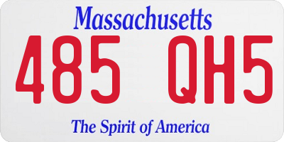 MA license plate 485QH5