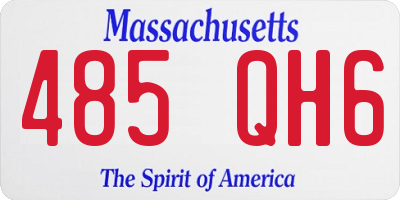 MA license plate 485QH6