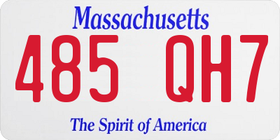 MA license plate 485QH7
