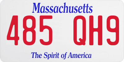 MA license plate 485QH9