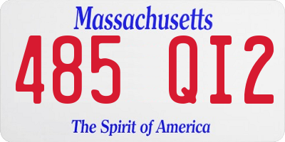 MA license plate 485QI2