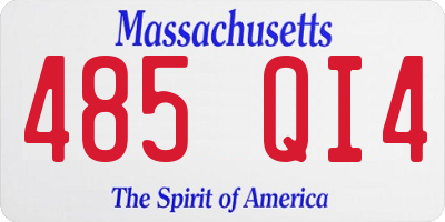 MA license plate 485QI4