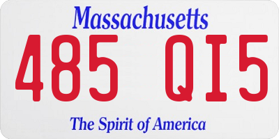 MA license plate 485QI5