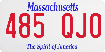 MA license plate 485QJ0