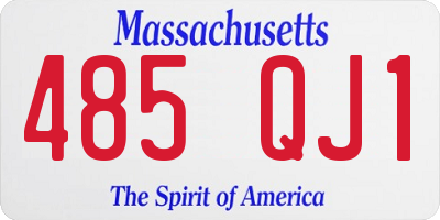 MA license plate 485QJ1