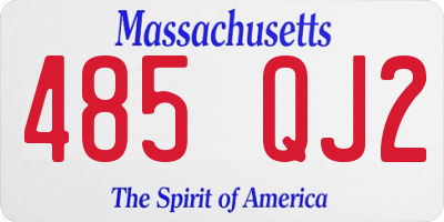 MA license plate 485QJ2