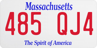 MA license plate 485QJ4
