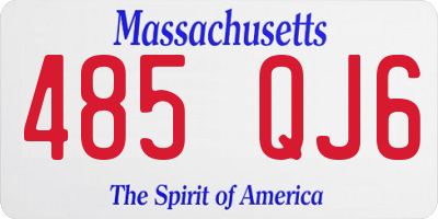 MA license plate 485QJ6