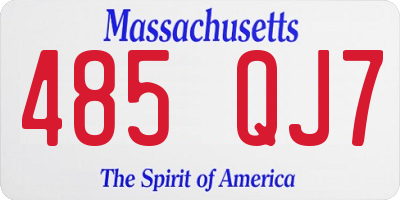 MA license plate 485QJ7
