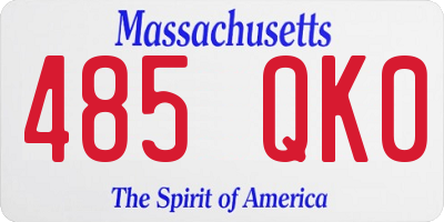 MA license plate 485QK0