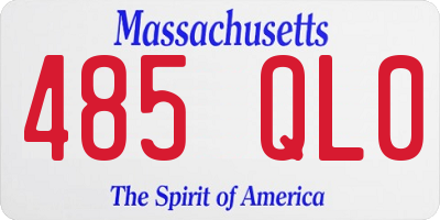 MA license plate 485QL0