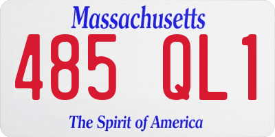 MA license plate 485QL1