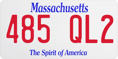 MA license plate 485QL2