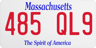 MA license plate 485QL9