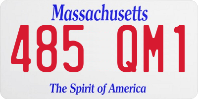 MA license plate 485QM1