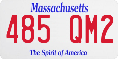MA license plate 485QM2